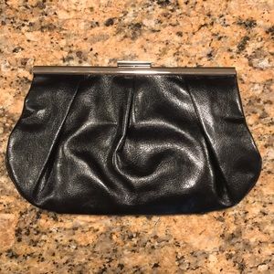 LIKE NEW!! Banana Republic black leather Clutch